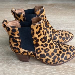 Madewell - The Regan Boot in Leopard Calf Hair - Size 8